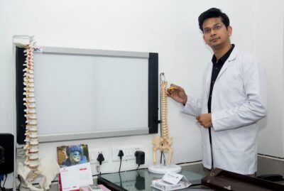 Doctor Explaining the Spine Issue
